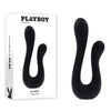 Playboy Pleasure THE SWAN - Black USB Rechargeable Dual Ended Vibrator-PB-RS-4295-2