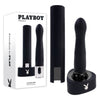 Playboy Pleasure PLEASURE ZONE - Black 21.4 cm Rechargeable Vibrator with USB Charging Dock-PB-RS-4639-2