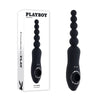 Playboy Pleasure LET IT BEAD - Black 23.1 cm USB Rechargeable Vibrating Anal Beads with Clitoral Suction-PB-RS-4684-2