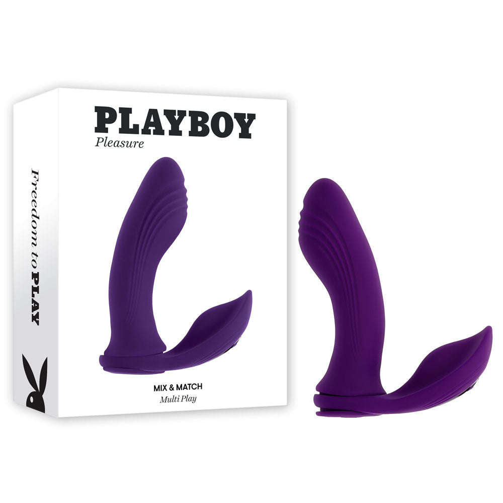 Playboy Pleasure MIX & MATCH - Purple USB Rechargeable with C-Ring Attachment-PB-RS-4714-2