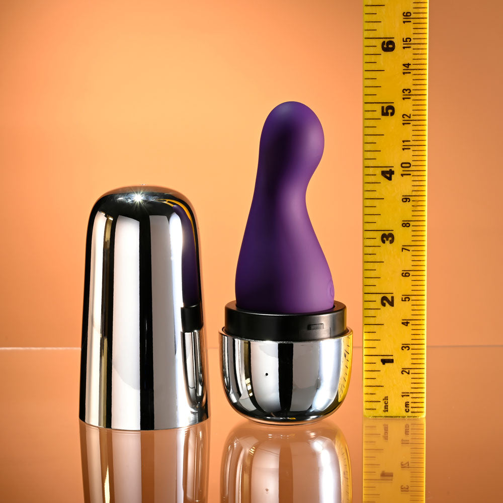 Playboy Pleasure THE JET SET - VIBRATOR - Purple 10.2 cm Vibrator with Self Charging Case-PB-RS-5254-2