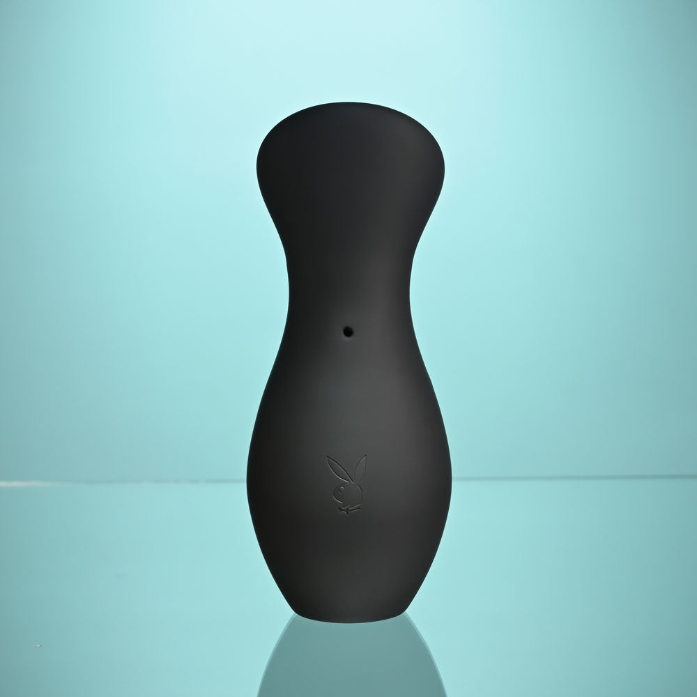 Playboy Pleasure THE JET SET - SUCKER - Black 10.3 cm Sucking Stimulator with Rechargeable Charging Case-PB-RS-5261-2