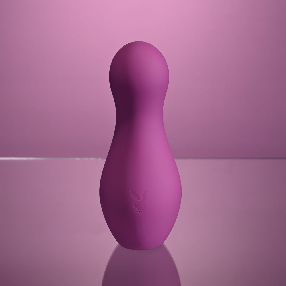 Playboy Pleasure THE JET SET - TAPPING - Purple 10.2 cm Tapping Stimulator with Charging Case-PB-RS-5278-2