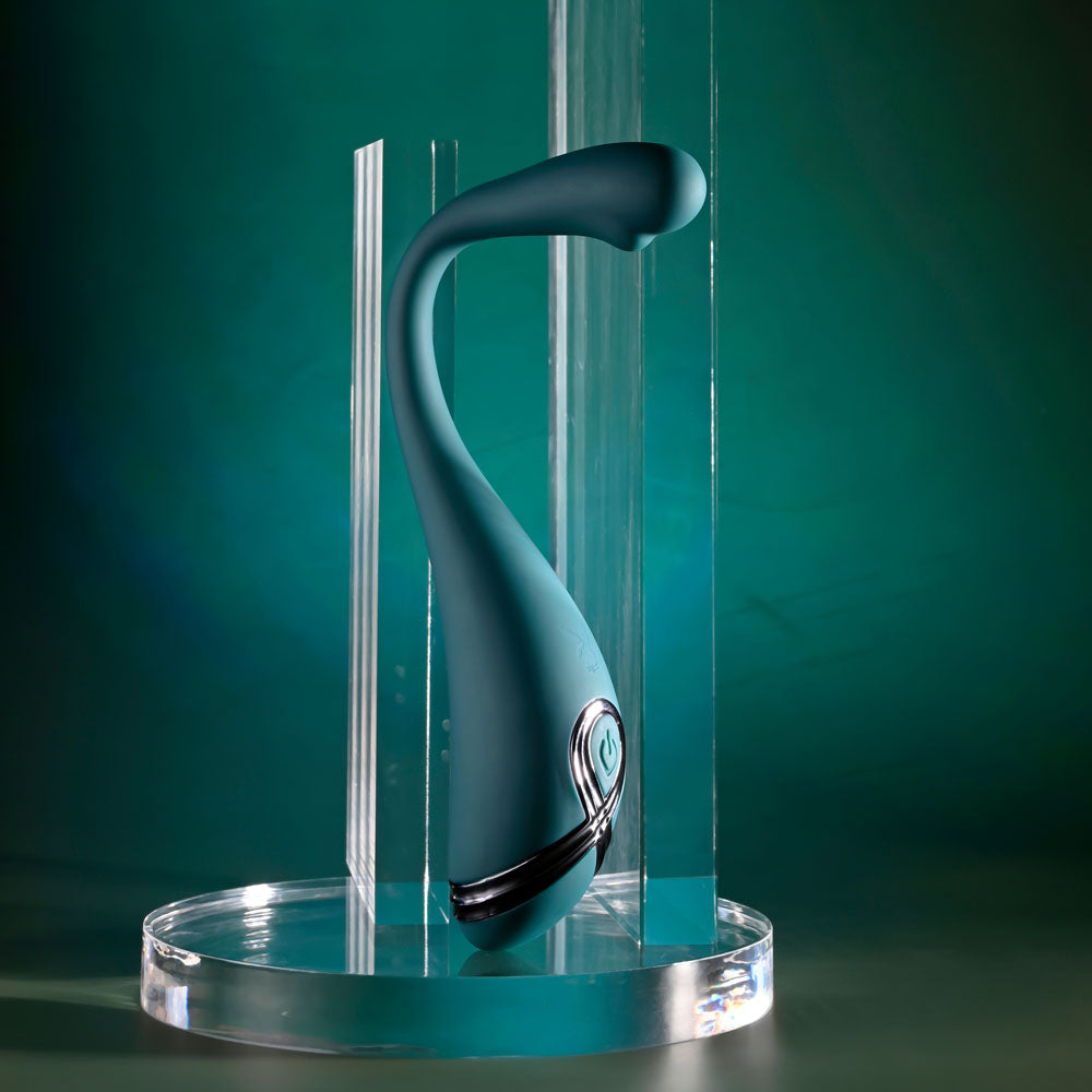 Playboy Pleasure PINPOINT PERFECTION - Green 19.3 cm USB Rechargeable Poseable Vibrator-PB-RS-5834-2