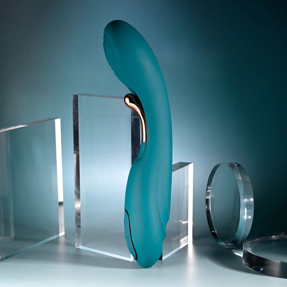Playboy Pleasure AURELIE - Green 22.7 cm USB Rechargeable Vibrator with Internal Flicker-PB-RS-5964-2