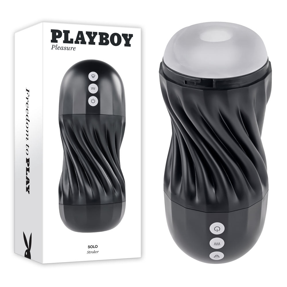 Playboy Pleasure SOLO - USB Rechargeable Vibrating and Sucking Stroker-PB-RS-8249-2