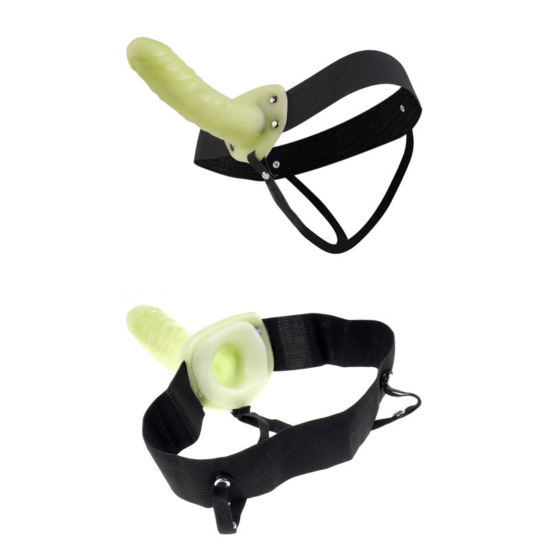 Fetish Fantasy Series For Him Or Her Hollow Strap-on - Glow in the Dark 6 Hollow Strap-On-PD3366-32