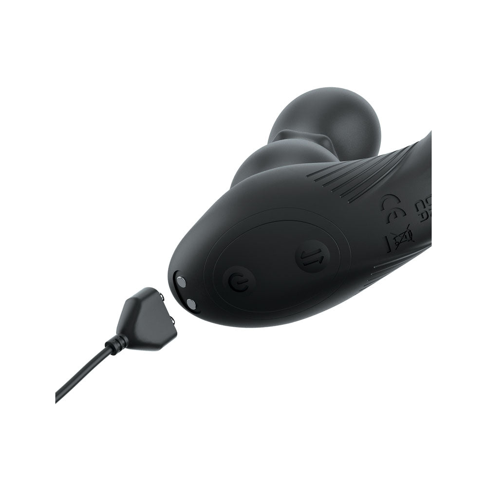 Anal Fantasy Elite Ass-Gasm Slide & Glide - Black USB Rechargeable Prostate Massage with Cock Ring-PD4795-23