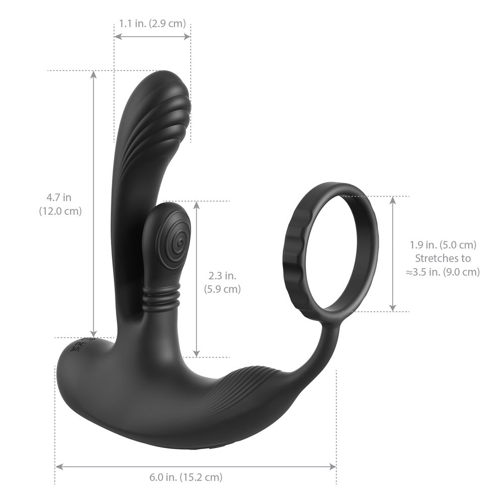 Anal Fantasy Elite Ass-Gasm intiMotion - Black USB Rechargeable Quad Motor Prostate Massager wi