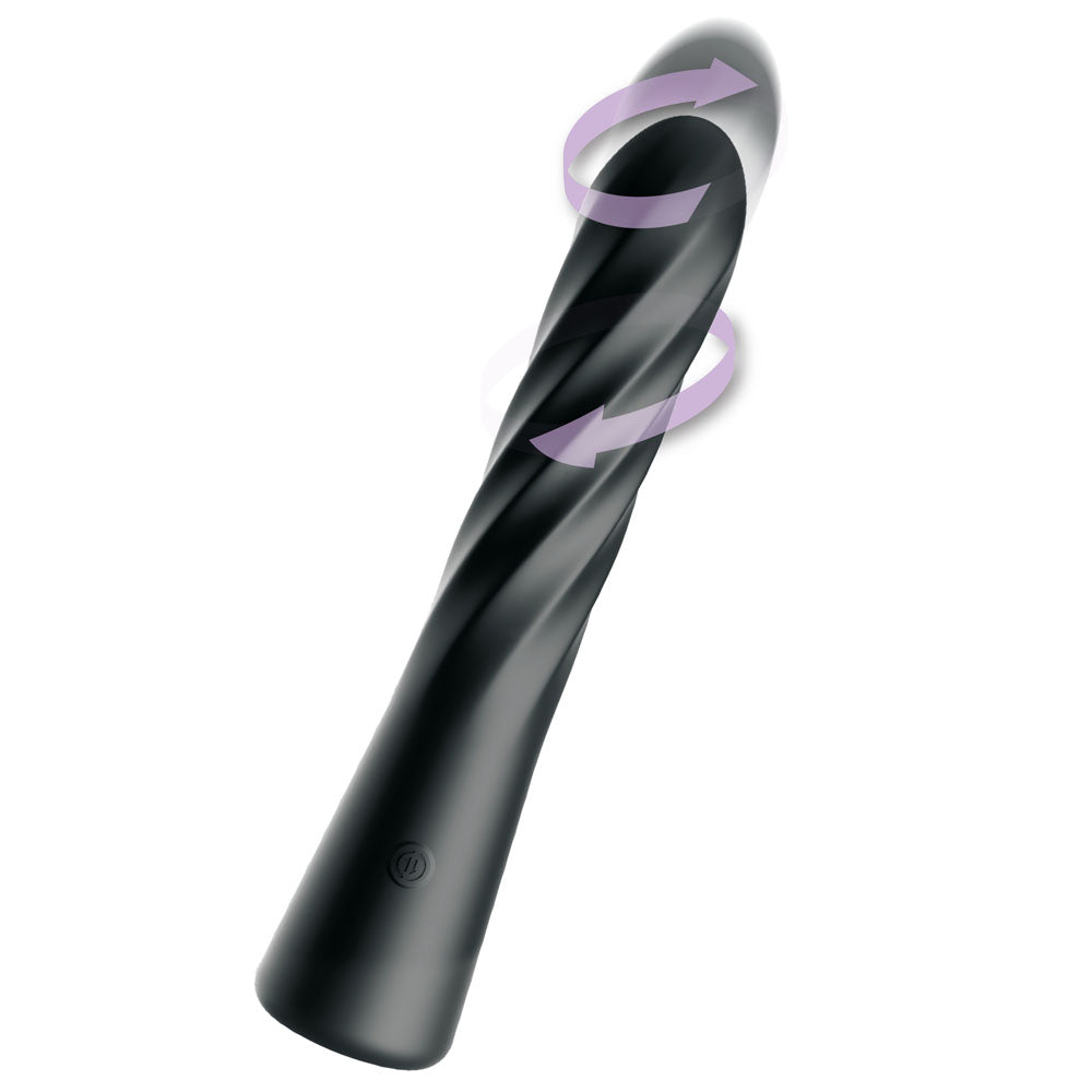 Anal Fantasy Elite Twist Ecstasy - Black - Black 24.1 cm USB Rechargeable Twisting & Thrusting