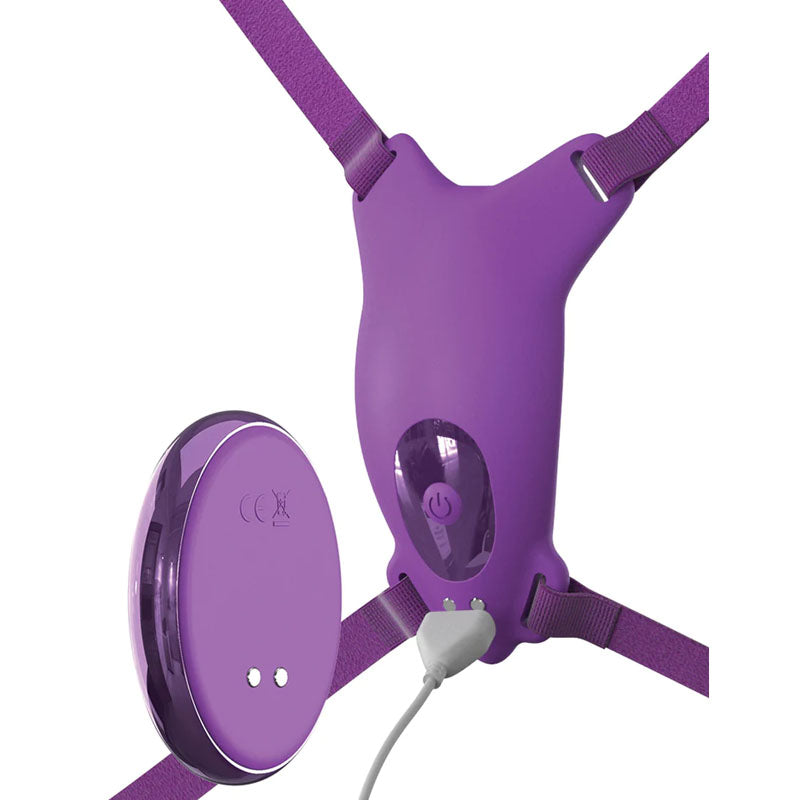 Fantasy For Her Ultimate Butterfly Strap-On - Purple USB Rechargeable Strap-On Stimulator-PD4961-12