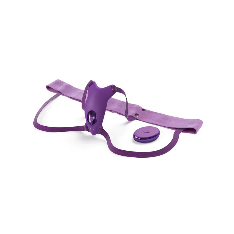 Fantasy For Her Ultimate Butterfly Strap-On - Purple USB Rechargeable Strap-On Stimulator-PD4961-12