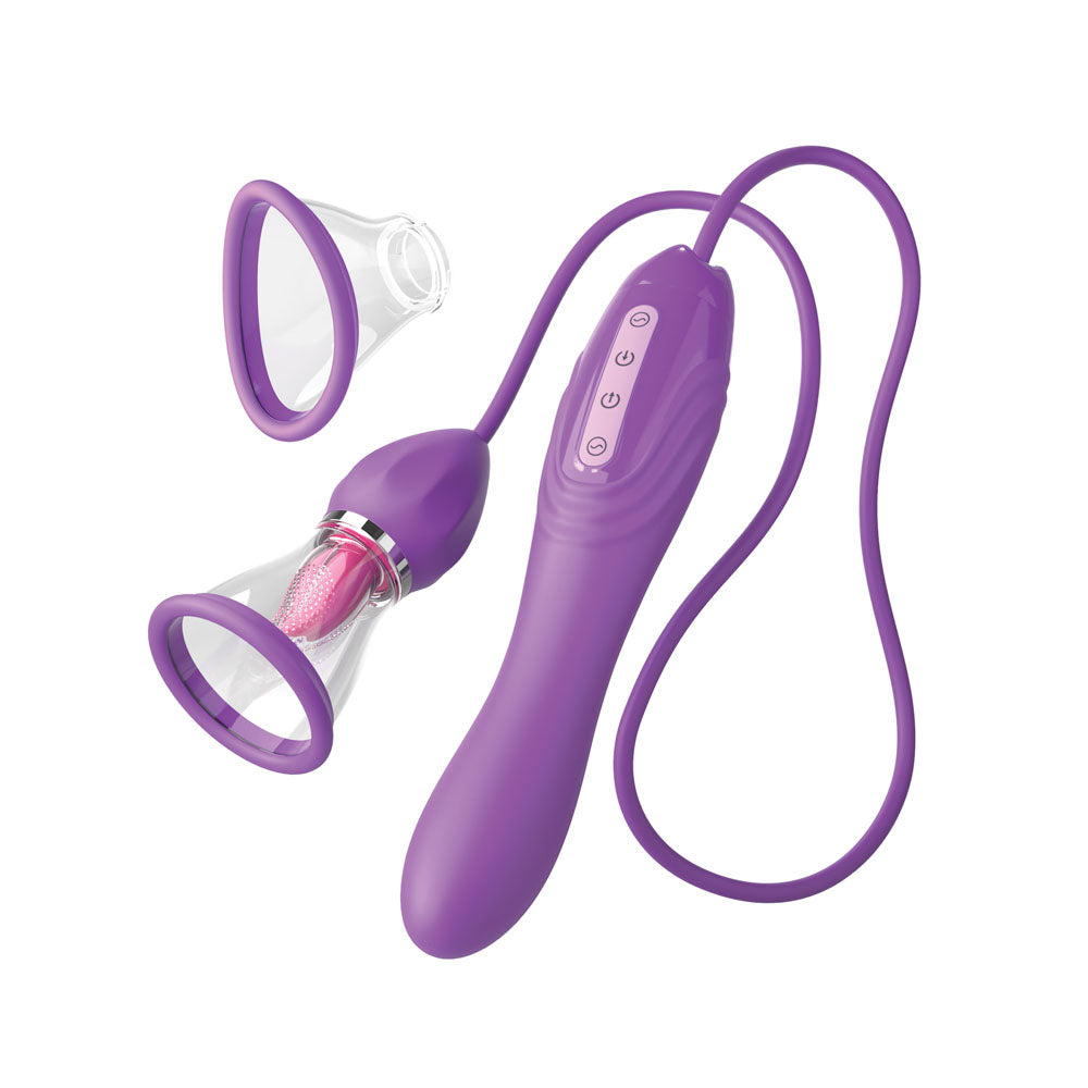 Fantasy For Her Her Ultimate Pleasure Max - Purple USB Rechargeable Vibrator with Flicking Stimulator-PD4968-12