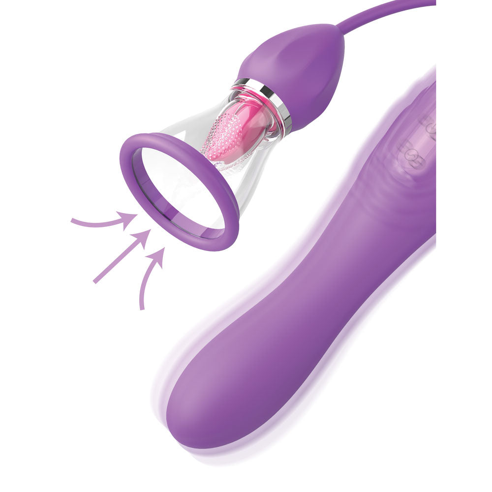 Fantasy For Her Her Ultimate Pleasure Max - Purple USB Rechargeable Vibrator with Flicking Stimulator-PD4968-12