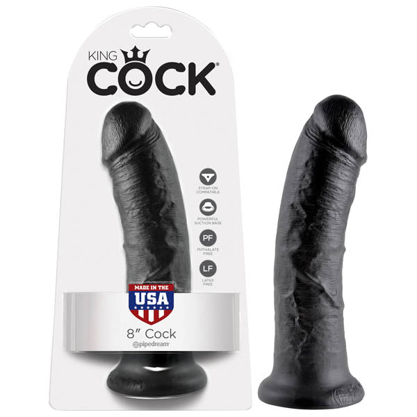 King Cock 8 Cock - Black 20.3 cm (8) Dong-PD5503-23