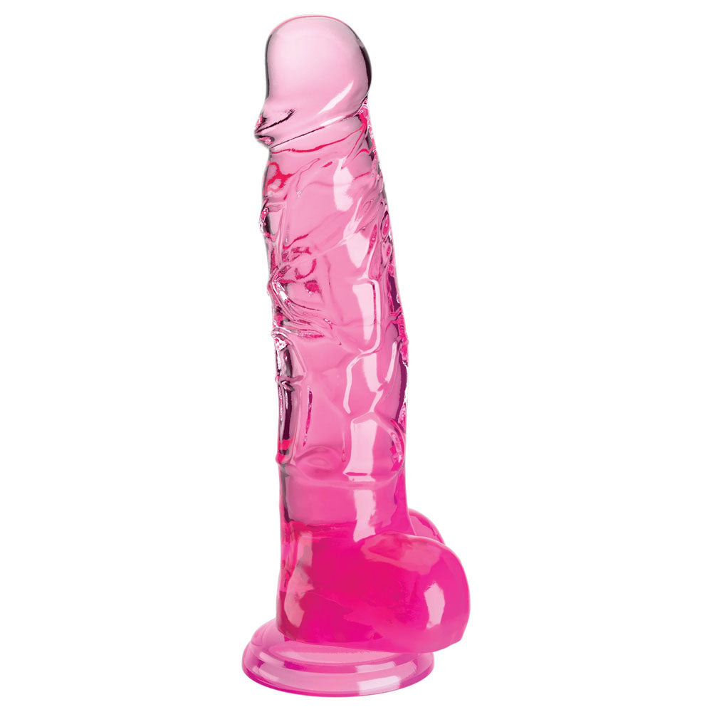 King Cock Clear 8 Cock with Balls - Pink - Pink 20.3 cm Dong-PD5756-11