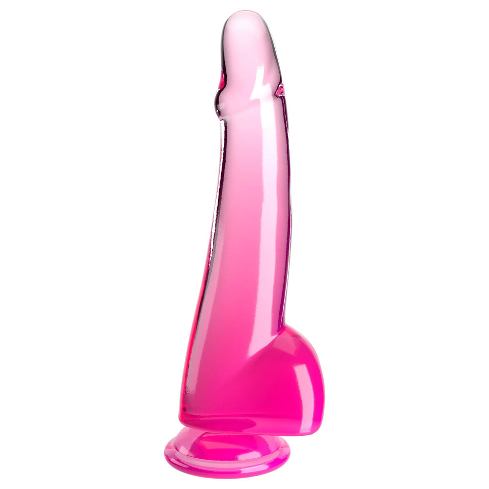 King Cock Clear 10 Cock with Balls - Pink - Pink 25 cm Dong-PD5761-11