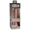 King Cock Elite 7 Vibrating Dual Density Cock with Remote - Flesh 17.8 cm USB Rechargeable Vibrating Dong-PD5777-21