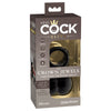 King Cock Elite The Crown Jewels Vibrating Silicone Balls - Black USB Rechargeable Vibrating Cock Ring-PD5780-23