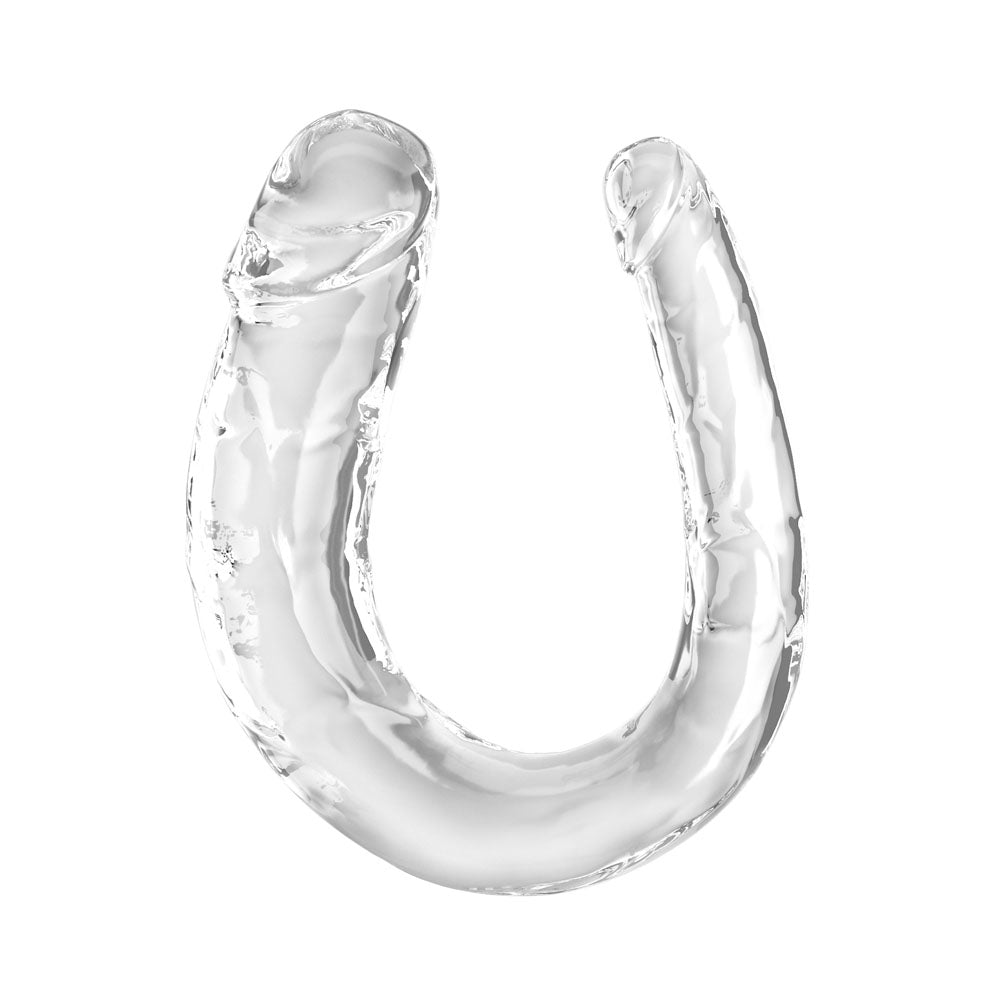 King Cock Clear Medium Double Trouble - Clear Medium Double Penetration Dong-PD5786-20