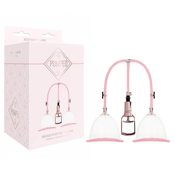 Pumped Breast Pump Set - Rose Pink Large Breast Pump Set-PMP020ROS