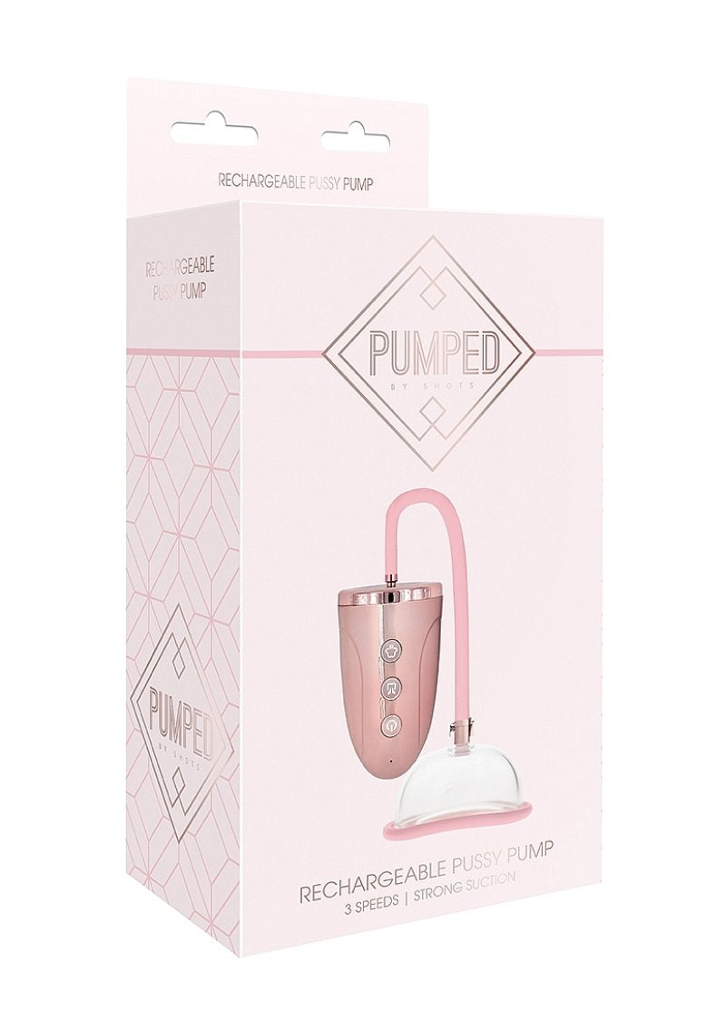 Pumped -Rechargeable Pussy Pump - Pink-PMP040ROS