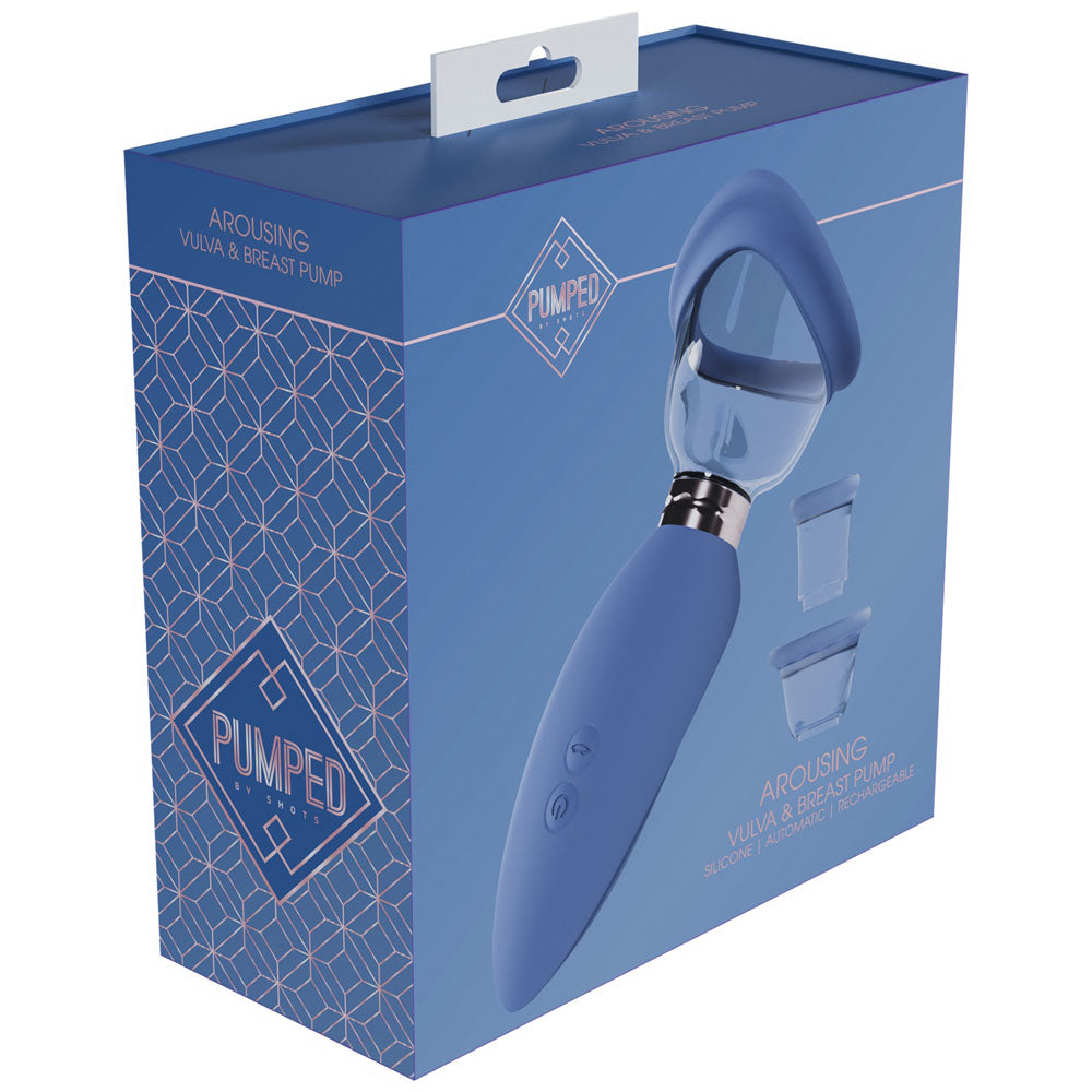 PUMPED Arousing Auto Ladies Pump - Blue - Blue USB Rechargeable Ladies Pump-PMP051BLU