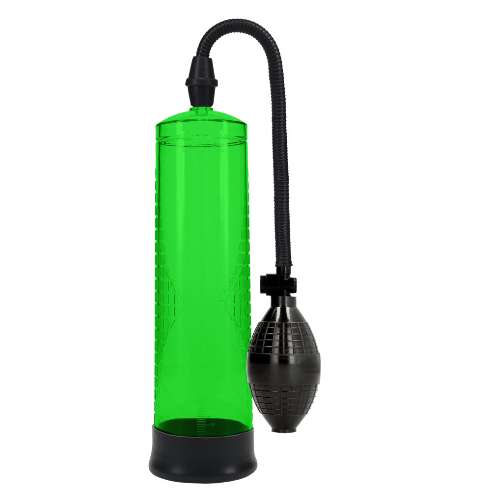 PUMPED Basic Pump 1 - Green - Green Penis Pump-PMP054GRN