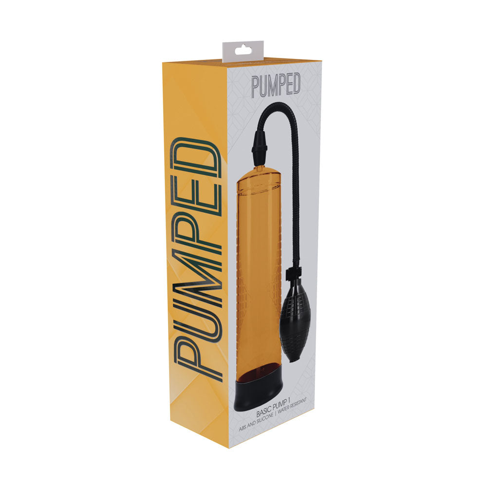 PUMPED Basic Pump 1 - Orange - Orange Penis Pump-PMP054ORA