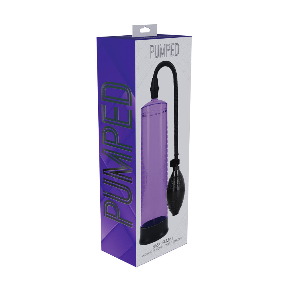 PUMPED Basic Pump 1 - Purple - Purple Penis Pump-PMP054PUR