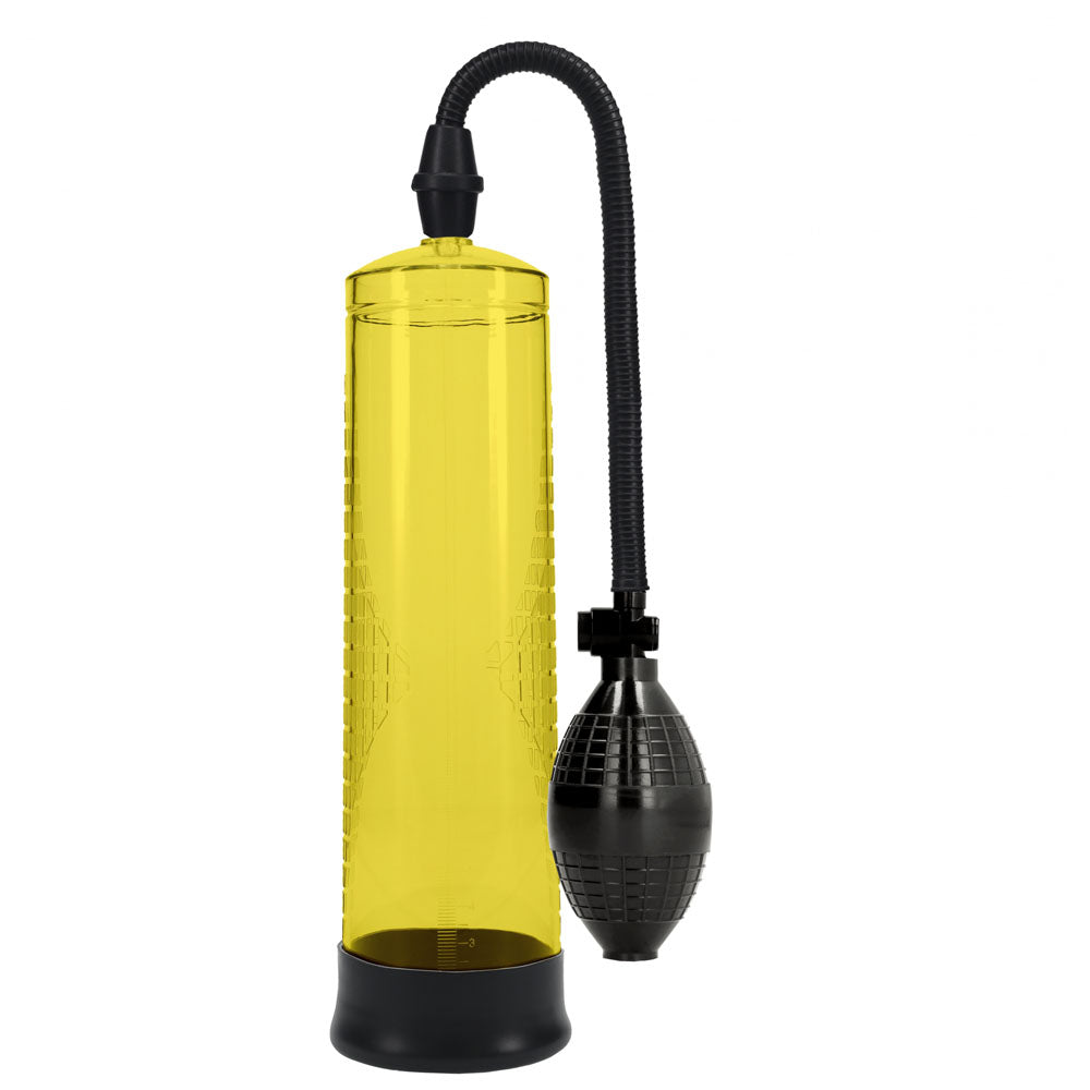 PUMPED Basic Pump 1 - Yellow - Yellow Penis Pump-PMP054YEL