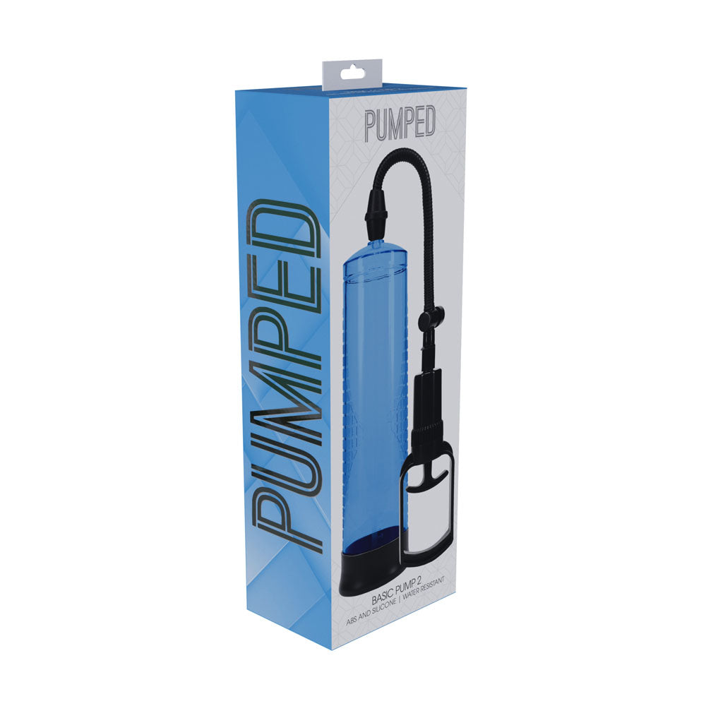 PUMPED Basic Pump 2 - Blue - Blue Penis Pump-PMP055BLU