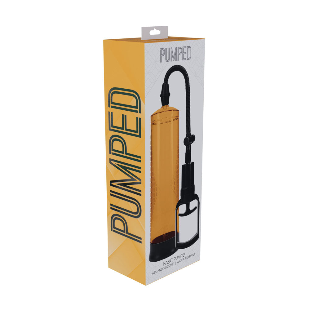 PUMPED Basic Pump 2 - Orange - Orange Penis Pump-PMP055ORA