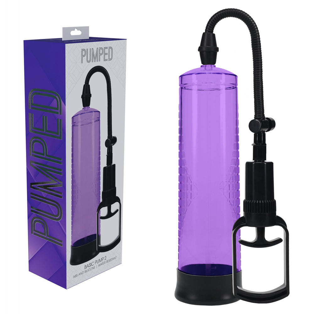 PUMPED Basic Pump 2 - Purple - Purple Penis Pump-PMP055PUR