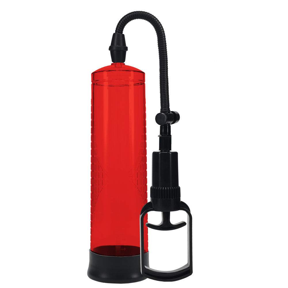 PUMPED Basic Pump 2 - Red - Red Penis Pump-PMP055RED