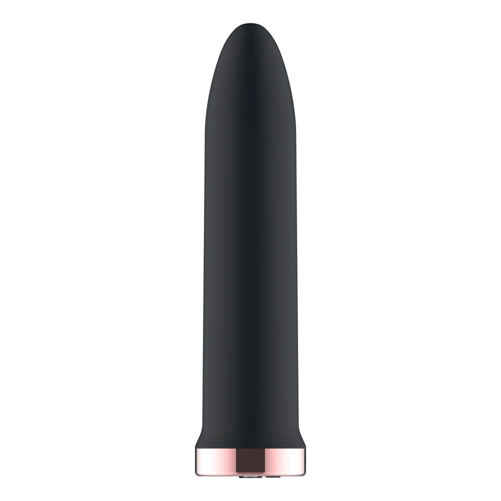 Passion Play Rechargeable Vibrating Bullet - Black - Black 9.8 cm USB Rechargeable Bullet - PP0097-1