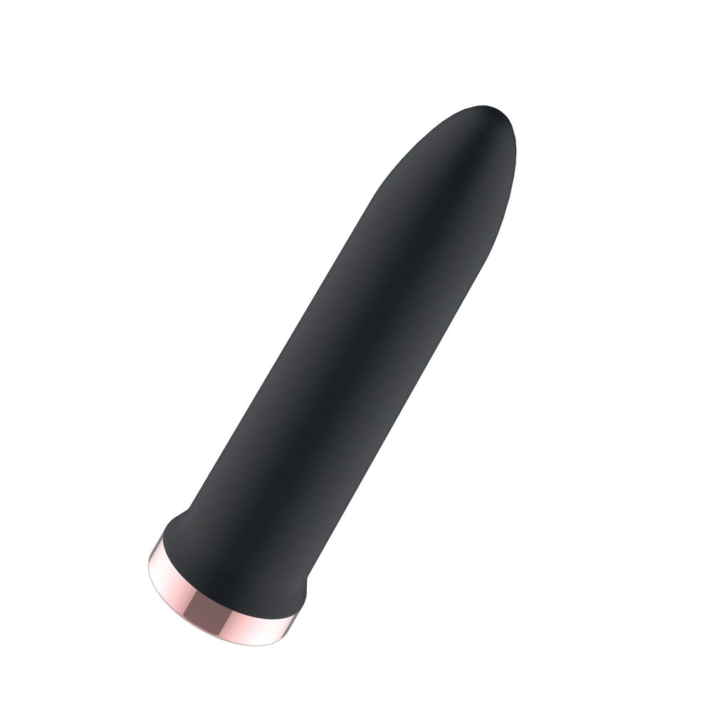 Passion Play Rechargeable Vibrating Bullet - Black - Black 9.8 cm USB Rechargeable Bullet - PP0097-1