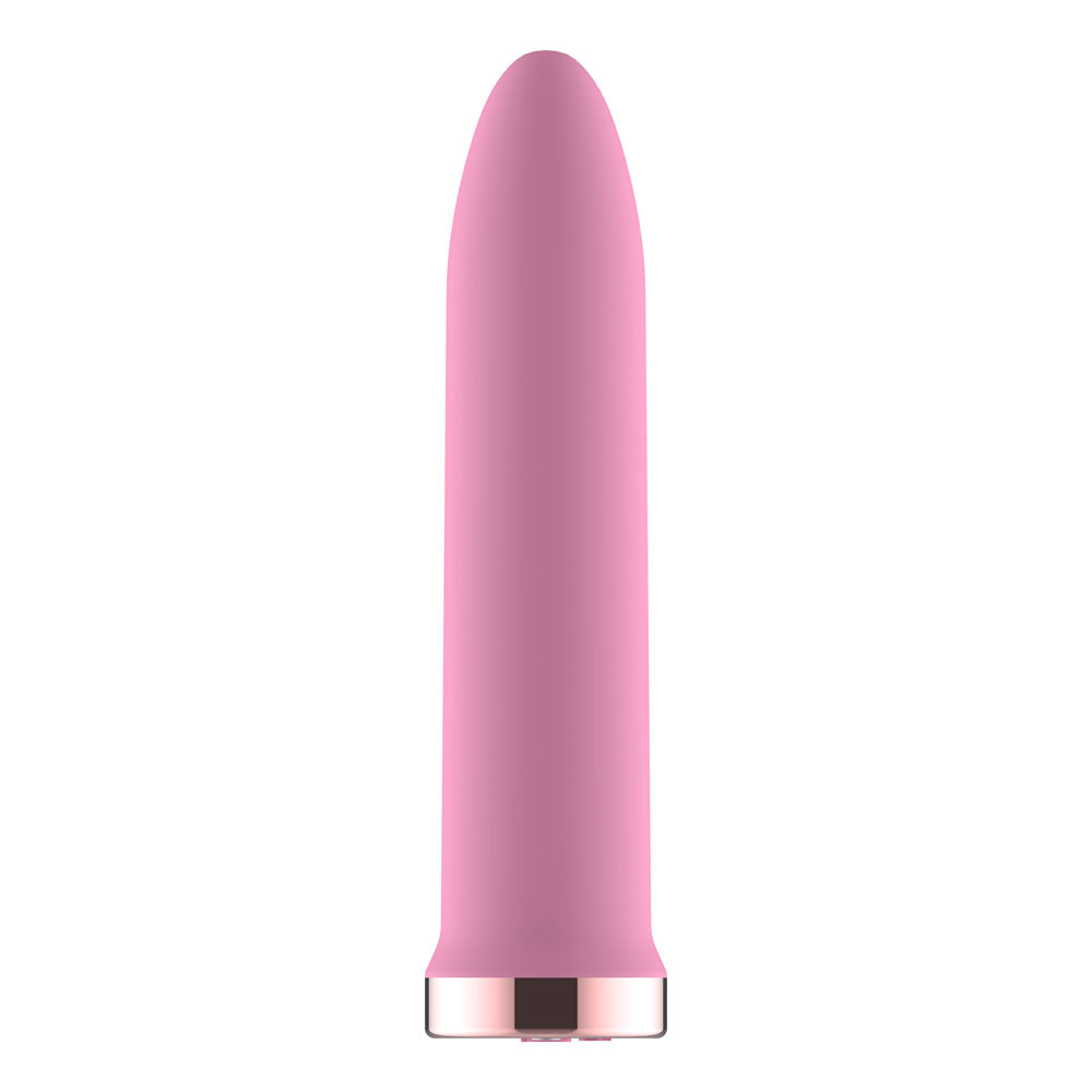 Passion Play Rechargeable Vibrating Bullet - Pink - Pink 9.8 cm USB Rechargeable Bullet - PP0097-2