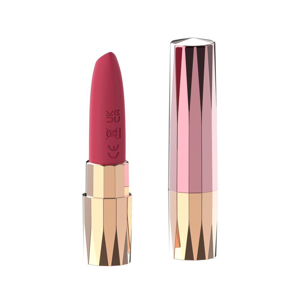 Passion Play Rechargeable Lipstick Vibe - Pink/Gold 9.6 cm USB Rechargeable Lipstick Bullet Vibrator - PP0120