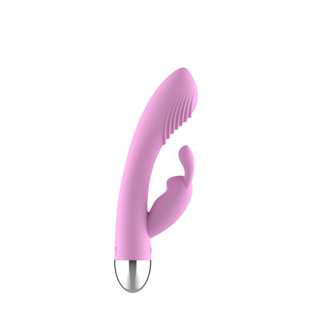 Passion Play Silicone Rabbit Vibrator - Pink 18.6 cm USB Rechargeable Rabbit Vibrator - PP0140