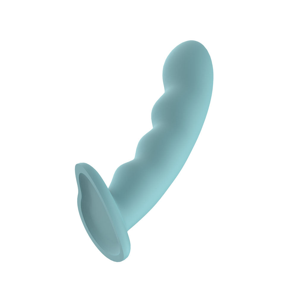 Passion Play Liquid Silicone Wavy Dildo - Blue - Blue 20.9 cm Dildo - PP0228