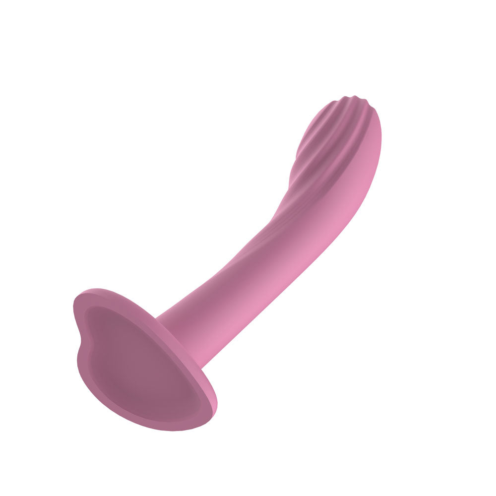 Passion Play Liquid Silicone Textured Dildo - Pink - Pink 18 cm Dildo - PP0230