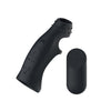 Passion Play Vibrating Cockring Sleeve - Black USB Rechargeable Vibrating Penis Sleeve with Wir