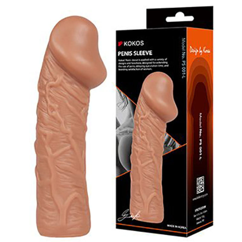 Kokos Penis Sleeve 1 - Flesh Large Penis Extension Sleeve-PS.001-L