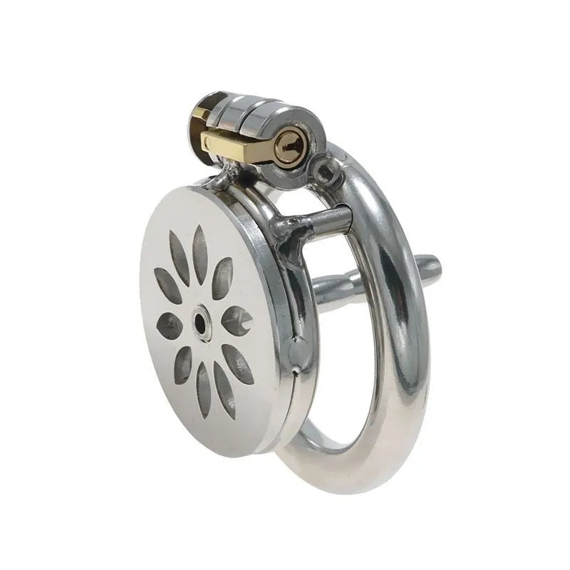 Petal-shaped Chastity Cage with Catheter - Long