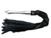 Black Leather Flogger with Aluminum Handle-RAF1101