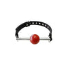 Leather Ball Gag with Stainless Steal-RBRG1165BRB