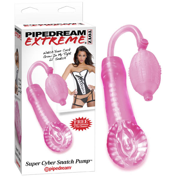 Pipedream Extreme Toyz Super Cyber Snatch Pump - Pink Masturbator Pump-RD239