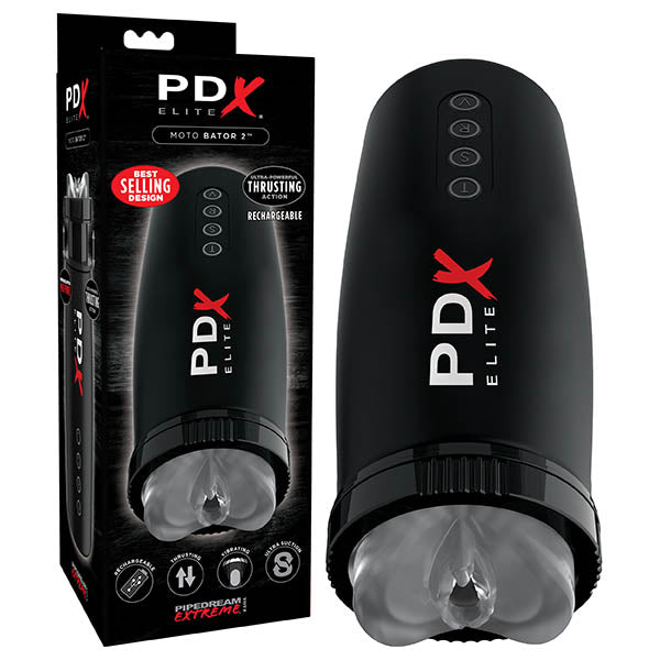 Pipedream Extreme Toyz Elite Motobator 2 - Black USB Rechargeable Powered Masturbator-RD529