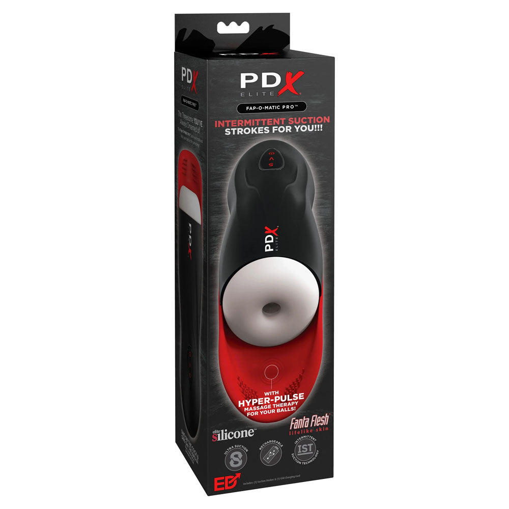 PDX Elite Fap-O-Matic Pro - USB Rechargeable Sucking Masturbator-RD547-20